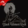 Black Woman Rock Flatback Rhinestone Hot