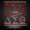 Customized Black Sorority Delta Rhinestone Greek