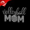 Customized Volleyball Design Rhinestone Heat Transfer