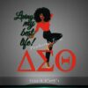 DELTA Sigma Theta Afro Girl Vinyl