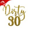 Disty 30 letters gold glitter vinyl