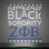 High Quality Black Sorority Zeta Hotfix