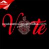 Korean rhinestone Iron on VOTE Delta