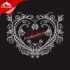 Love applique rhinestone hotfix transfer