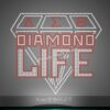 Rhinestone delta diamond life motif iron