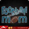 Bling Football Mom Rhinestone Transfer Hotfix