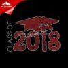 custom rhinestone class of 2018 iron