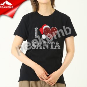 New Designed I love Santa Glitter I …