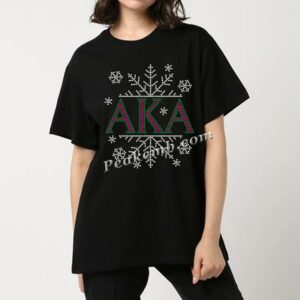 AKA sorority snowflake xmas rhinest …