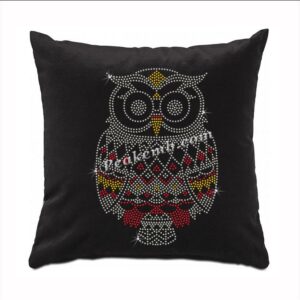 owl design iron on rhinestone trans …