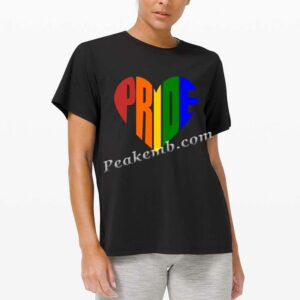 pride heart shape screen print heat …