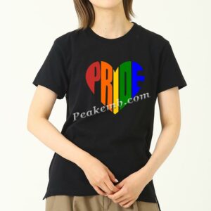 pride heart shape screen print heat …