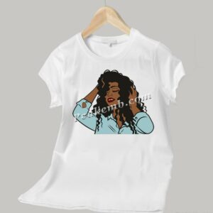 afro woman custom iron on vinyl tra …