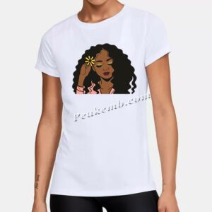 afro woman custom printed iron on t …