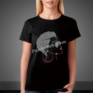 afro girl t shirt screen print tran …