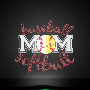 mom softball baseball rhinestone he …