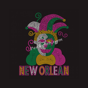 new orlean letters w/ clown iron on …