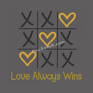 love always wins rhinestones iron o …