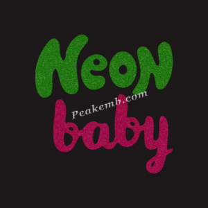 neon baby letters heat iron on tran …