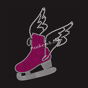 rhinestone Skates w/ wing iron on t …