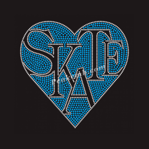 Skate heart design iron on transfer …