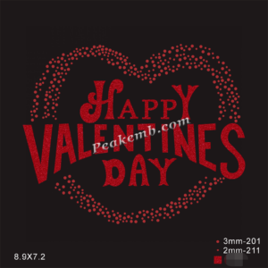 happy valentines day rhinestone let …