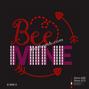 bee mine rhinestone letters iron on …