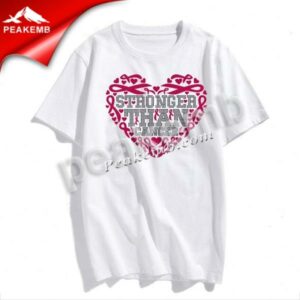 Strong Than Cancer Rhinestone Trans …