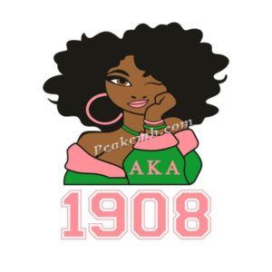 Heat Press Sorority AKA 1908 Afro G …