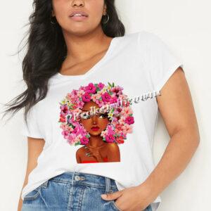 Hotfix Flower Afro Girl Heat Press  …