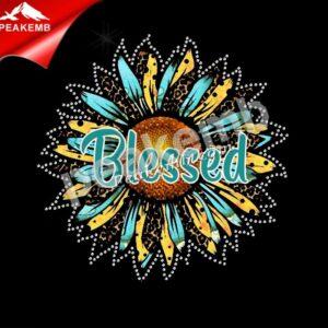 Custom Printing Rhinestone Blessed  …