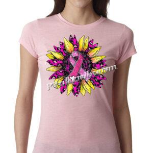 Women Wear Pink Ribbon Design Print …