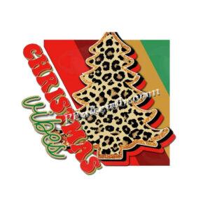 Iron on Christmas Vibes Leopard Chr …