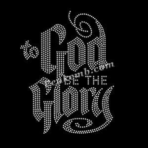 Bling AB Stones Iron on God be The  …