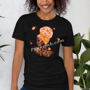 Butterfly black woman design heat t …