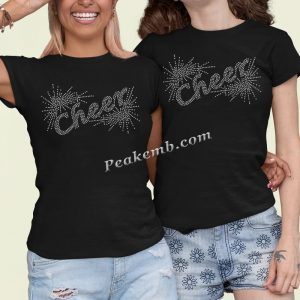 Crystal rhinestone cheer heat press …