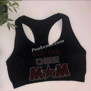 Top gun cheer mom flatback rhinesto …