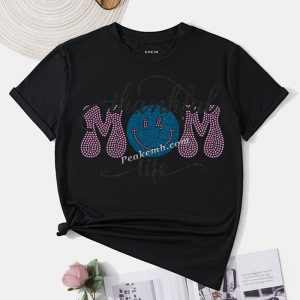 Black glitter vinyl thankful mom li …