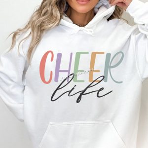 Cheer life letter design t shirt de …