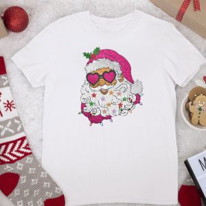 DTF printing christmas santa glitte …